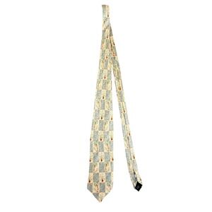 Tango Tropical Palm Tree Tan Silk Necktie Classic Patterned Neckwear Coastal